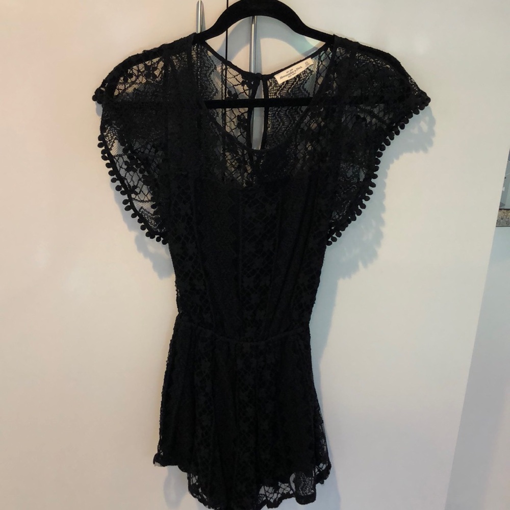 Black lace Abercrombie & Fitch romper
